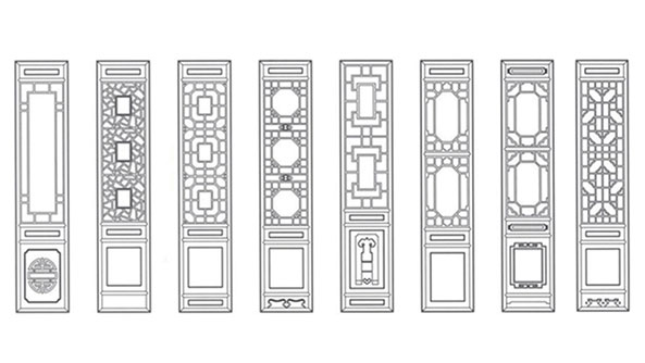 玉林喜迎门中式花格CAD设计图样式大全