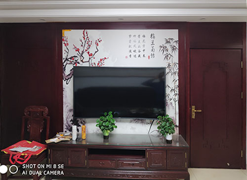 玉林中式家庭装修电视柜效果展示