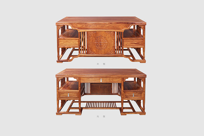 玉林中式家居装饰书房桌椅组合家具效果图